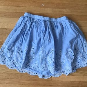 Light blue cotton girl’s skirt